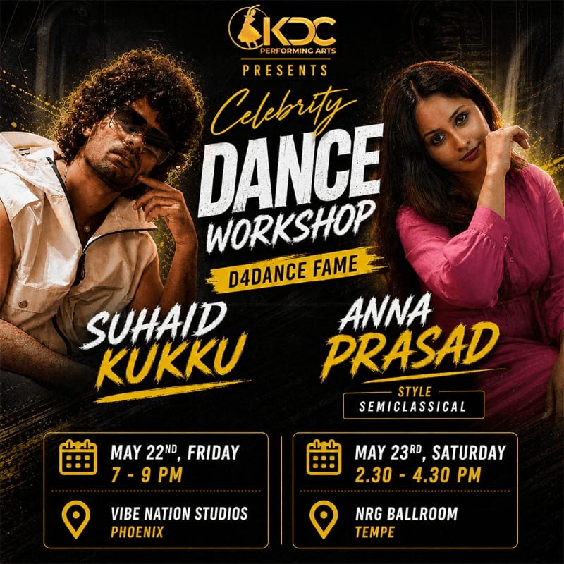 KDC Celebrity Dance Workshop — Suhaid Kukku & Anna Prasad