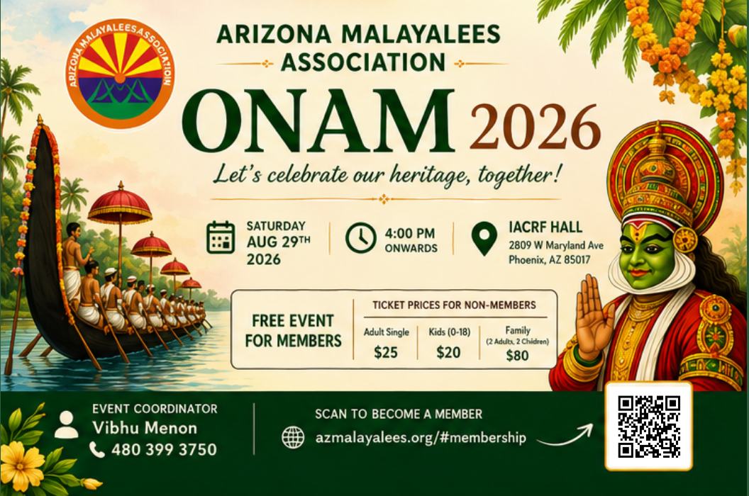 Onam 2026 — Arizona Malayalees Association